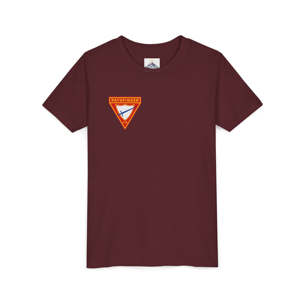 Pathfinder Club Youth Tee — Pathfinder Shield Emblem Short Sleeve Shirt