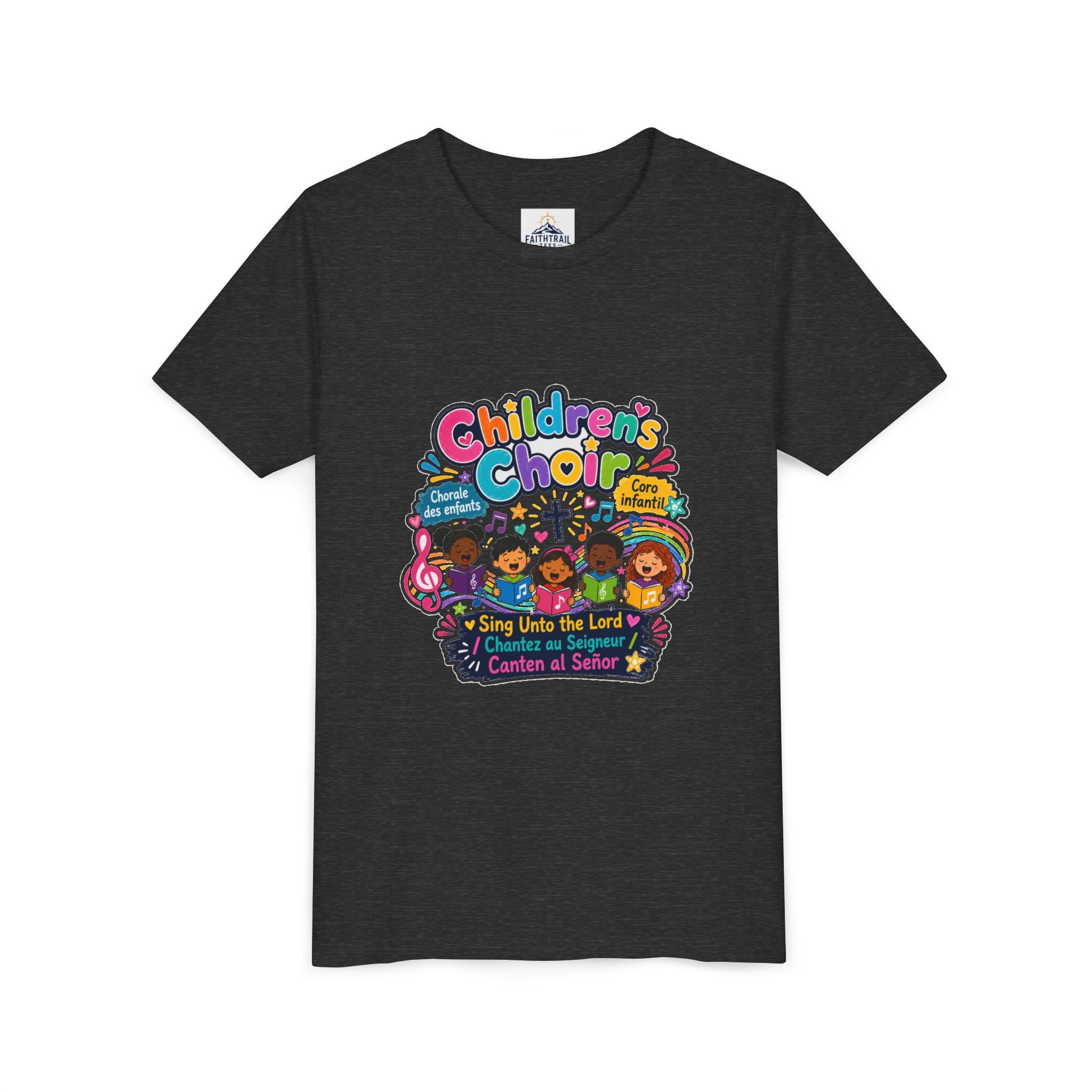 Children's Choir Youth Tee — Colorful 'Children's Choir' Gospel Music Shirt for Kids
