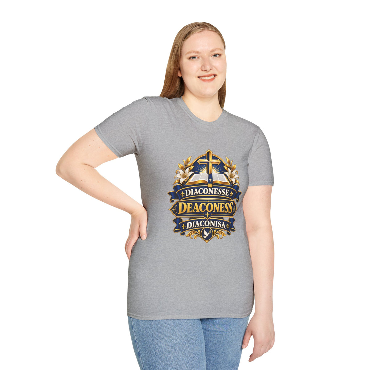 Deaconess Emblem T-Shirt — Faith-Based Christian Church Shirt
