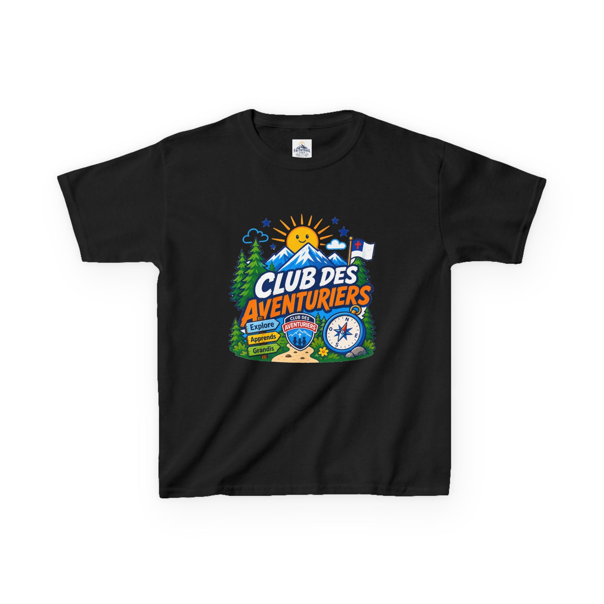 Club de Aventureros Camiseta (Niños) | Camping, Brújula y Sol