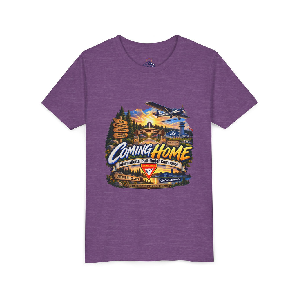 International Pathfinder Camporee - Stand Strong - Osh Kosh T-Shirt/Youth Tee — "Coming Home"