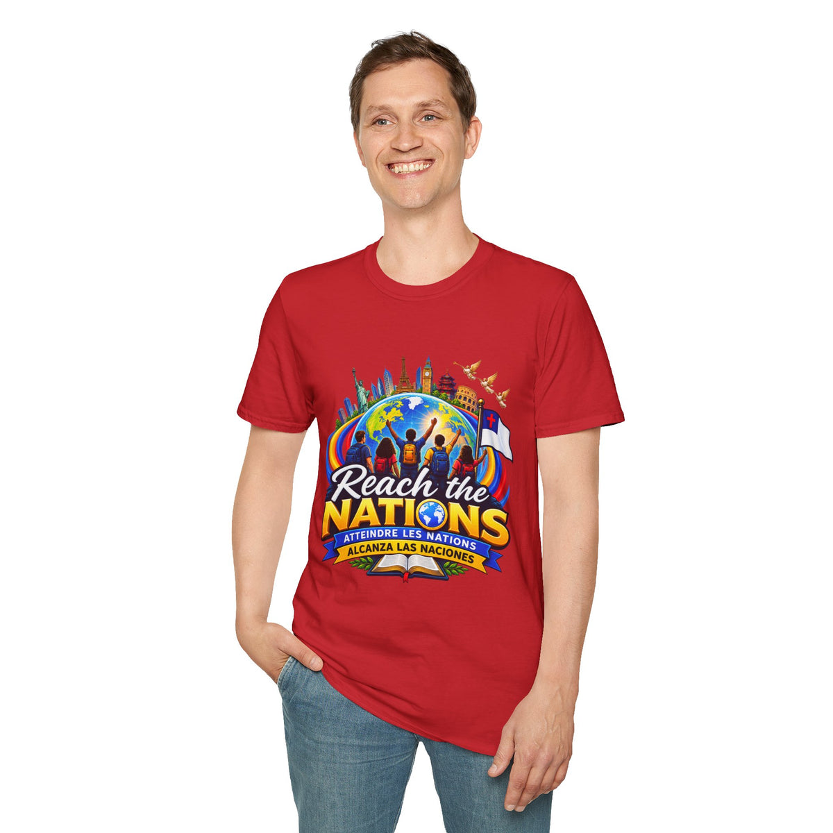 Reach the Nations T-Shirt — Global Missions Christian Outreach Tee