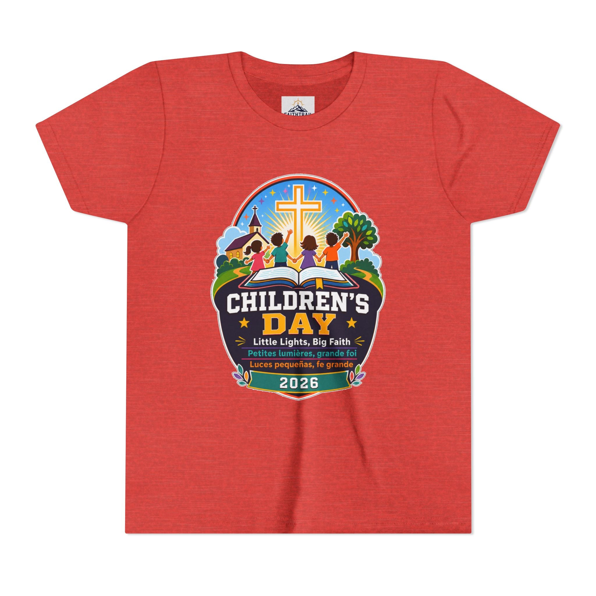 Children's Day Youth Tee – 'Little Lights, Big Faith' 2026 Church Kids T‑Shirt