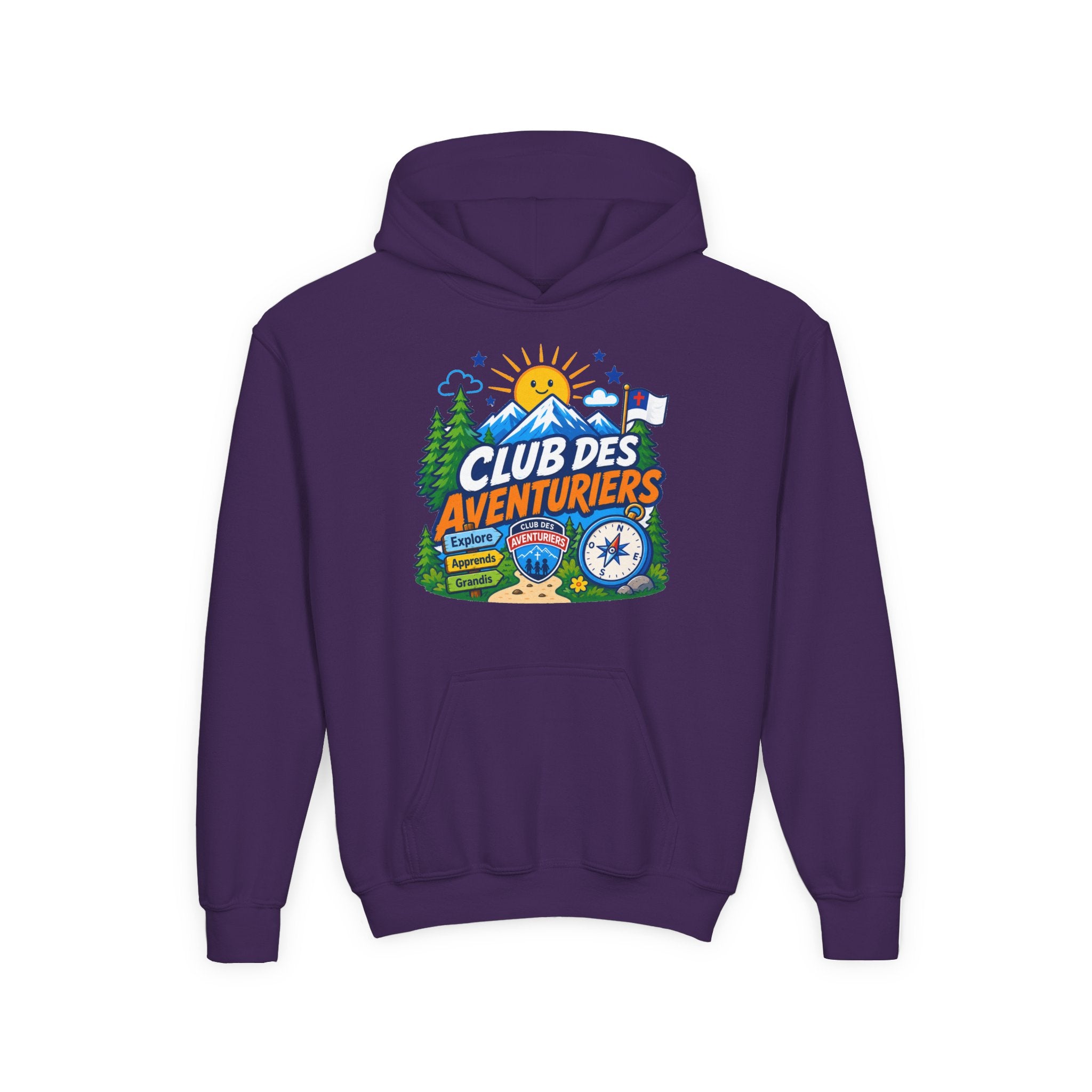 Club des Aventuriers Sweatshirt à Capuche (Enfants) | Design de Camping