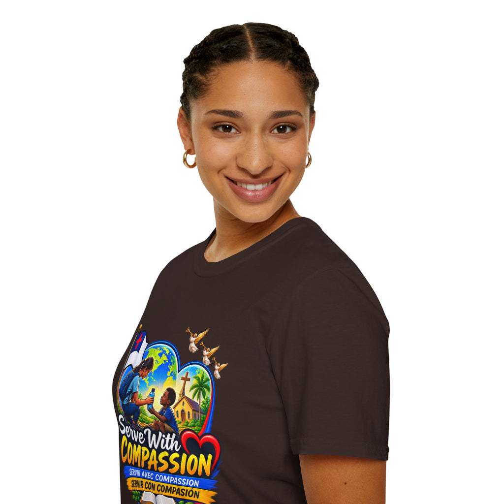 Serve With Compassion T-Shirt — Christian Faith-Based Volunteer Tee