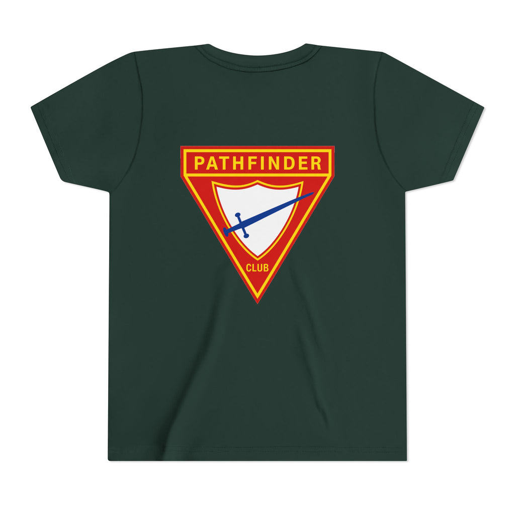 Pathfinder Club Youth Tee — Pathfinder Shield Emblem Short Sleeve Shirt
