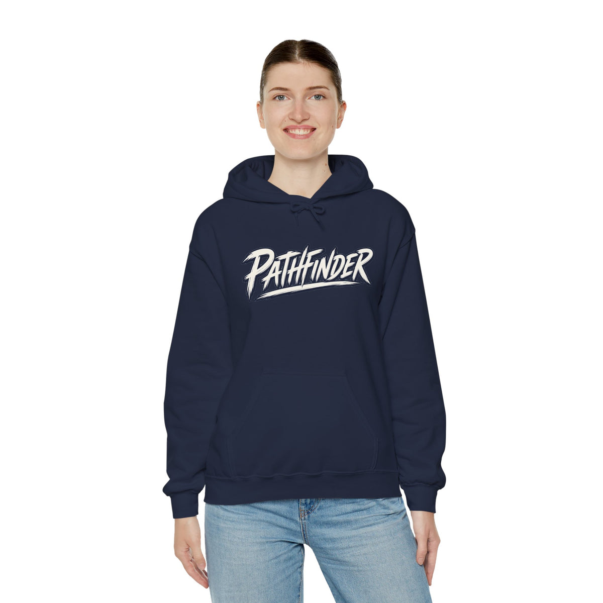 Pathfinder Graphic Hoodie — Retro Script Logo Pullover