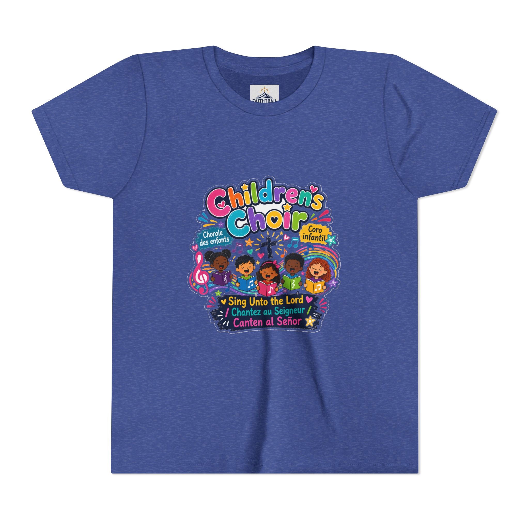 Children's Choir Youth Tee — Colorful 'Children's Choir' Gospel Music Shirt for Kids