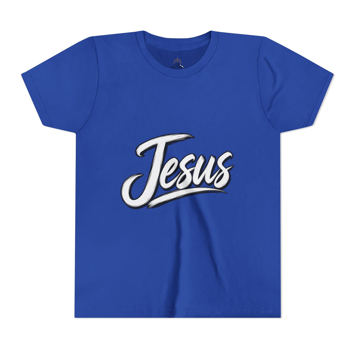 Youth Tee — 'Jesus' Script Graphic Christian Kids Shirt