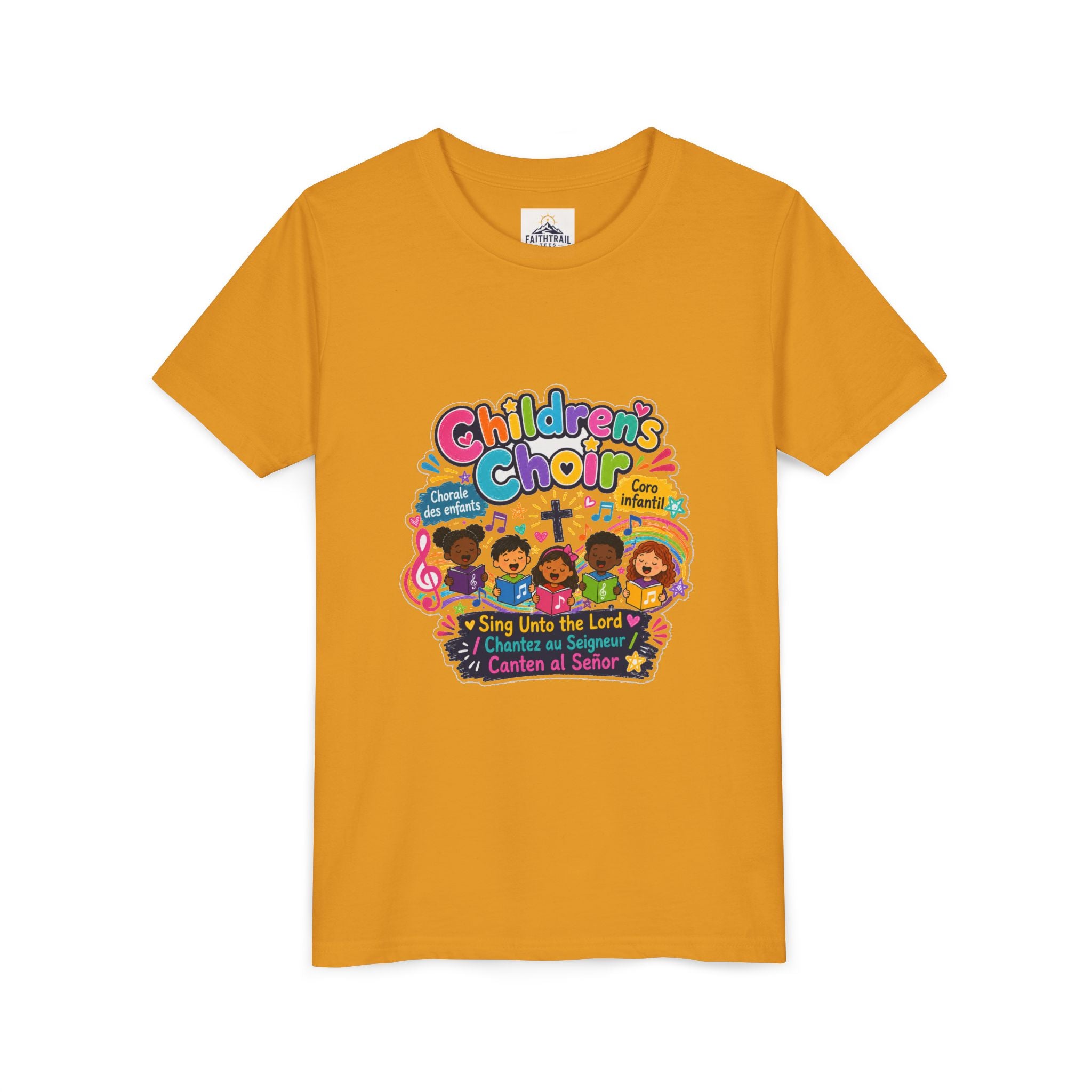 Children's Choir Youth Tee — Colorful 'Children's Choir' Gospel Music Shirt for Kids