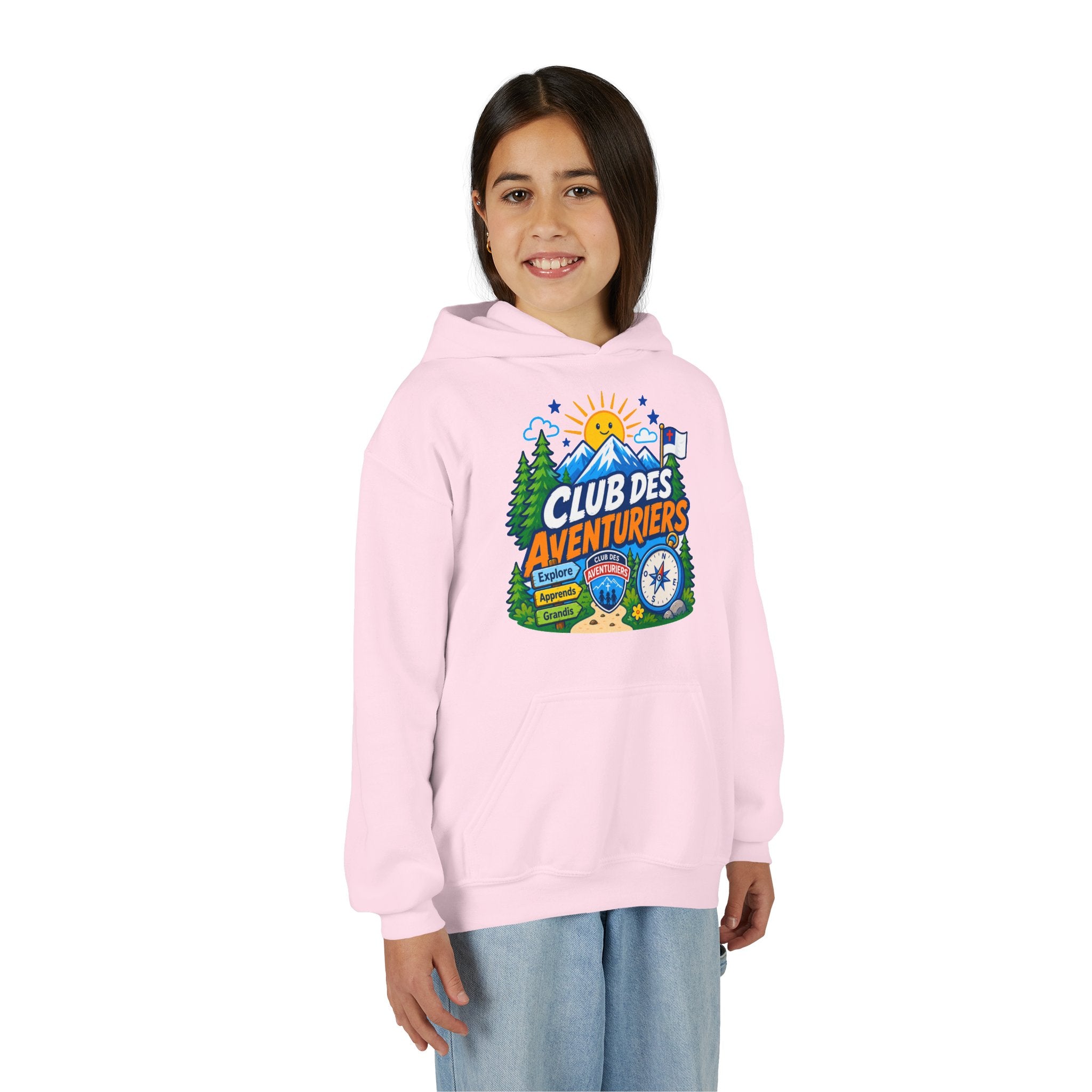 Club des Aventuriers Sweatshirt à Capuche (Enfants) | Design de Camping
