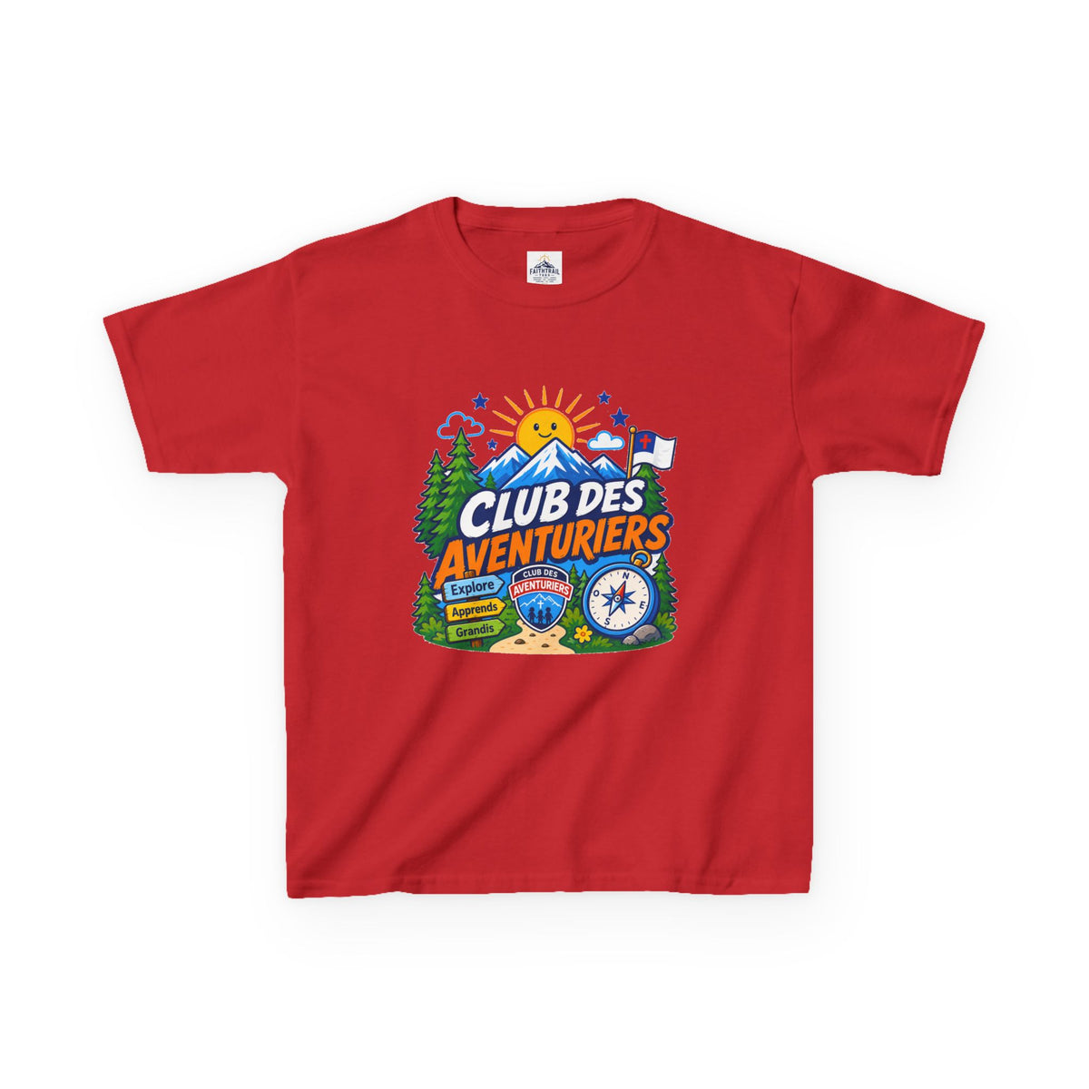 Club des Aventuriers T-Shirt (Enfants) | Boussole et Soleil de Camping
