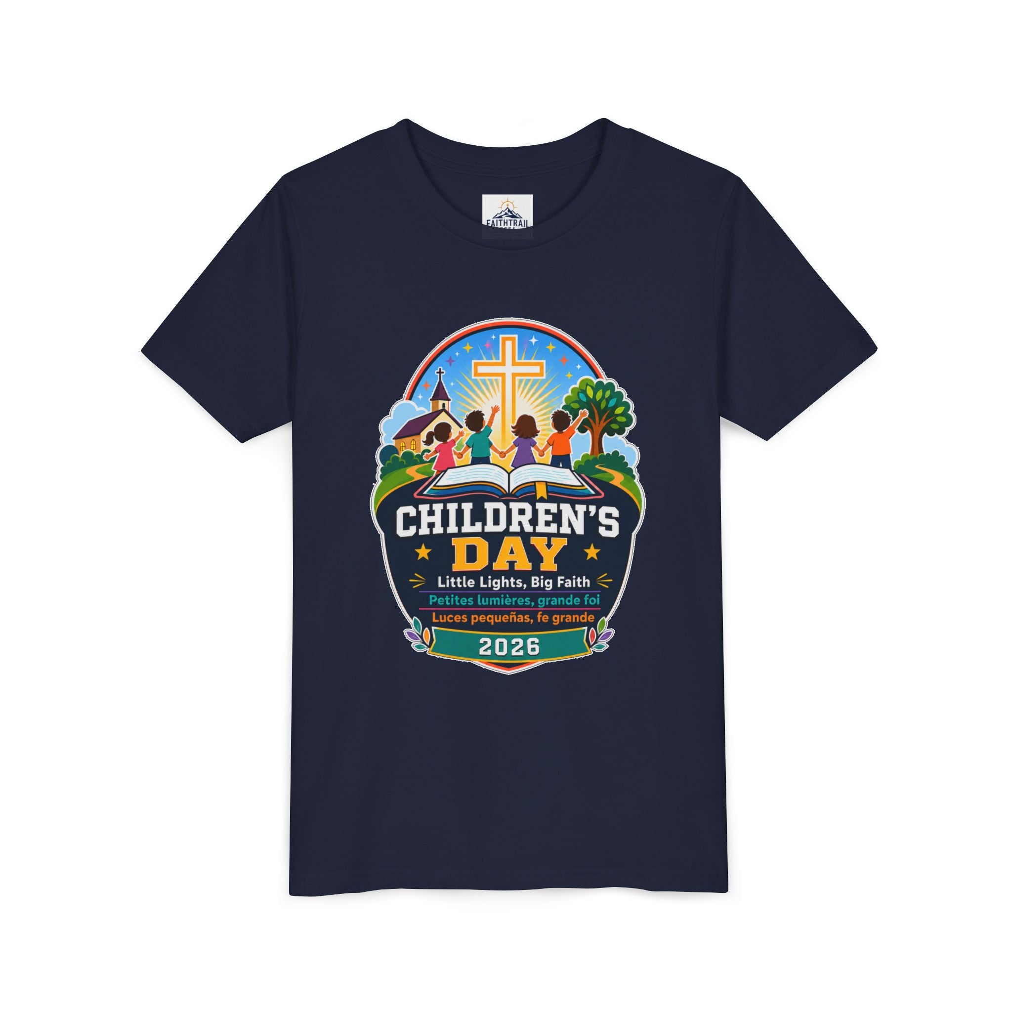 Children's Day Youth Tee – 'Little Lights, Big Faith' 2026 Church Kids T‑Shirt