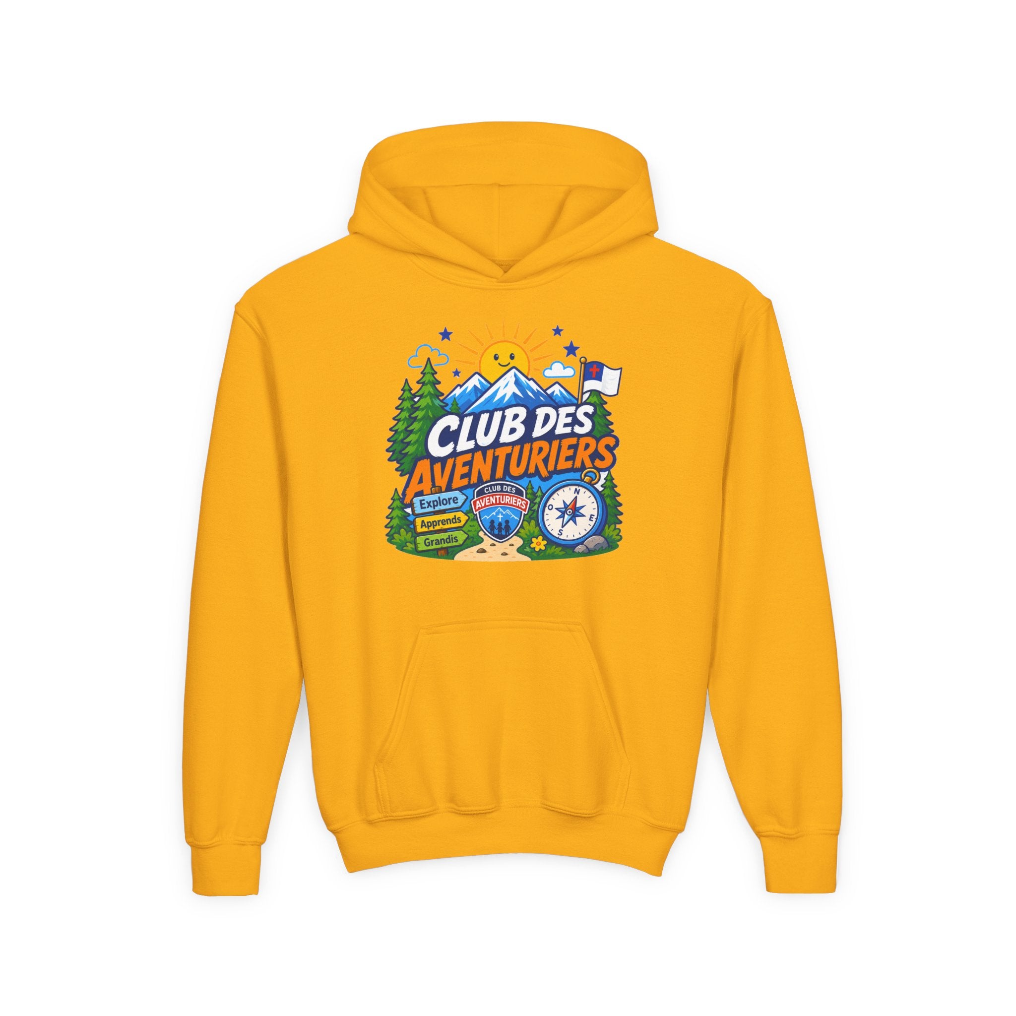 Club des Aventuriers Sweatshirt à Capuche (Enfants) | Design de Camping