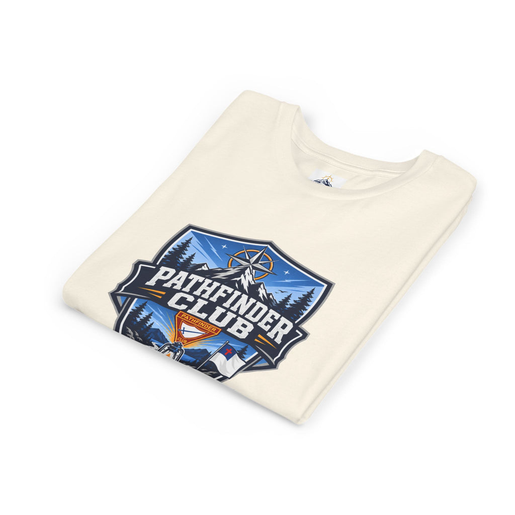 Conquistadores Camiseta para jóvenes | Camping Compass, Fogata, Pinos