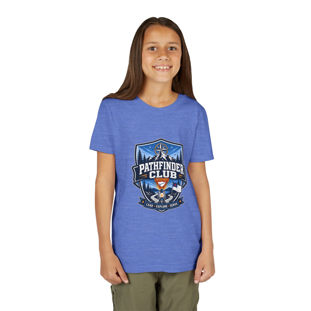 Conquistadores Camiseta para jóvenes | Camping Compass, Fogata, Pinos