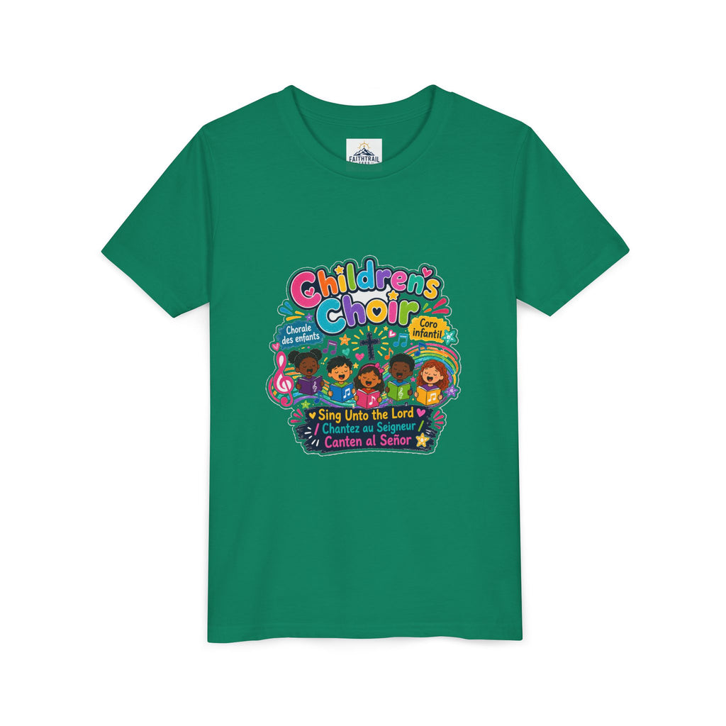 Children's Choir Youth Tee — Colorful 'Children's Choir' Gospel Music Shirt for Kids
