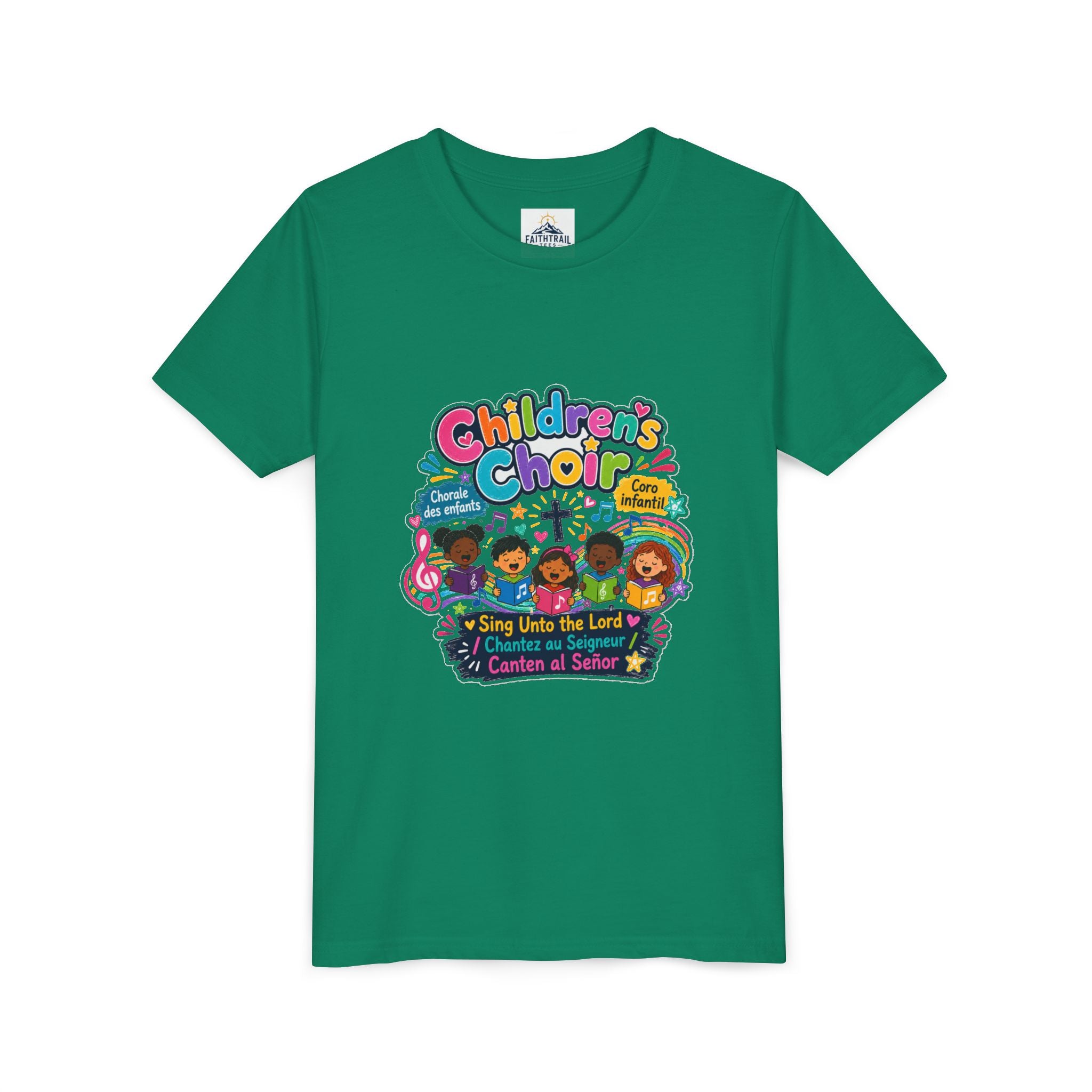 Children's Choir Youth Tee — Colorful 'Children's Choir' Gospel Music Shirt for Kids