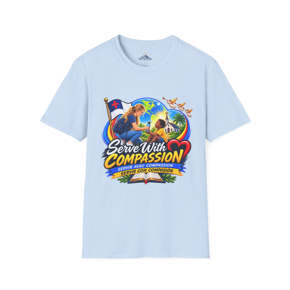 Serve With Compassion T-Shirt — Christian Volunteer Faith Tee