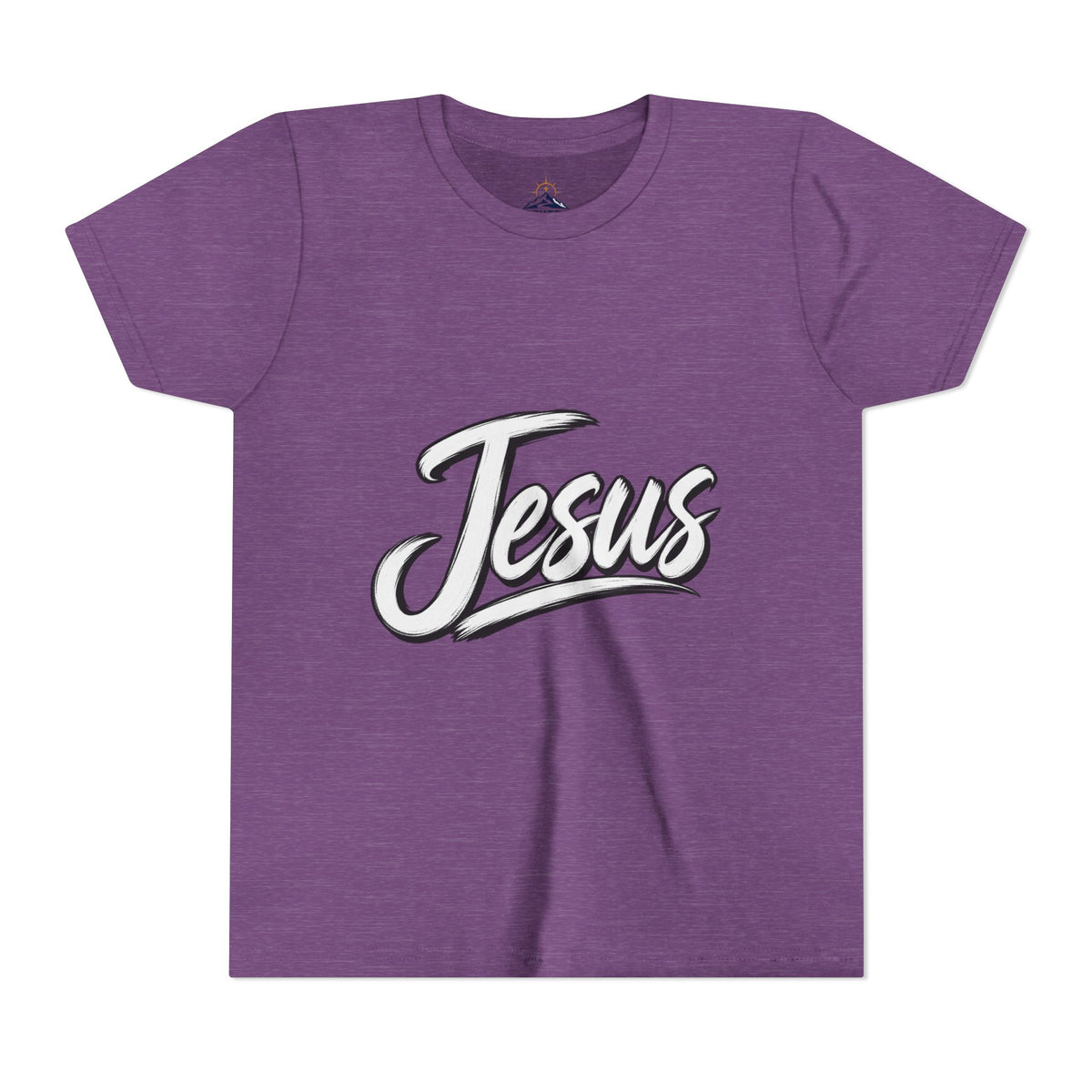 Youth Tee — 'Jesus' Script Graphic Christian Kids Shirt