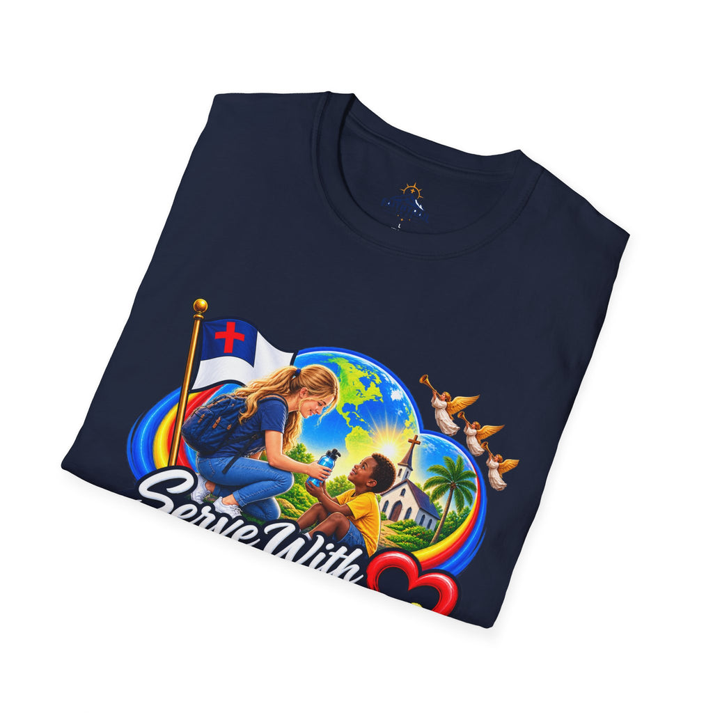 Serve With Compassion T-Shirt — Christian Volunteer Faith Tee