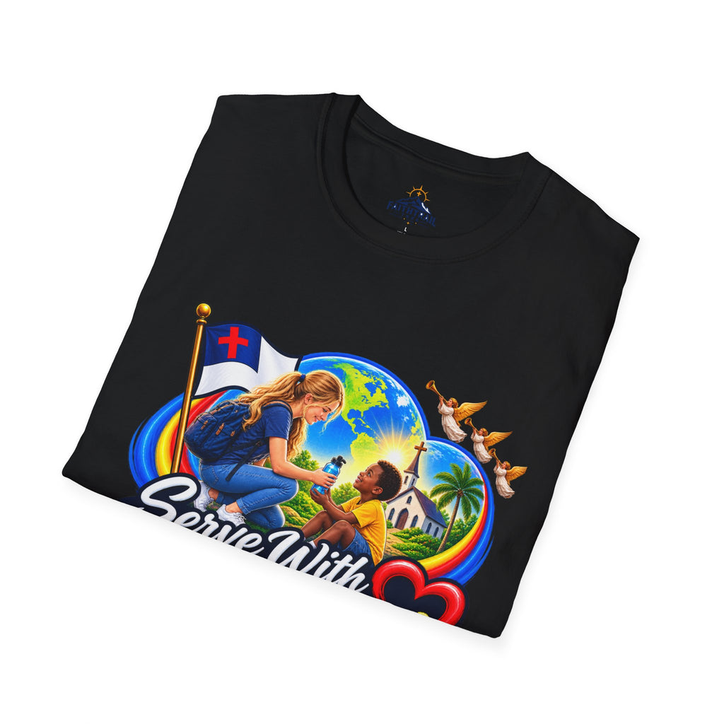 Serve With Compassion T-Shirt — Christian Volunteer Faith Tee