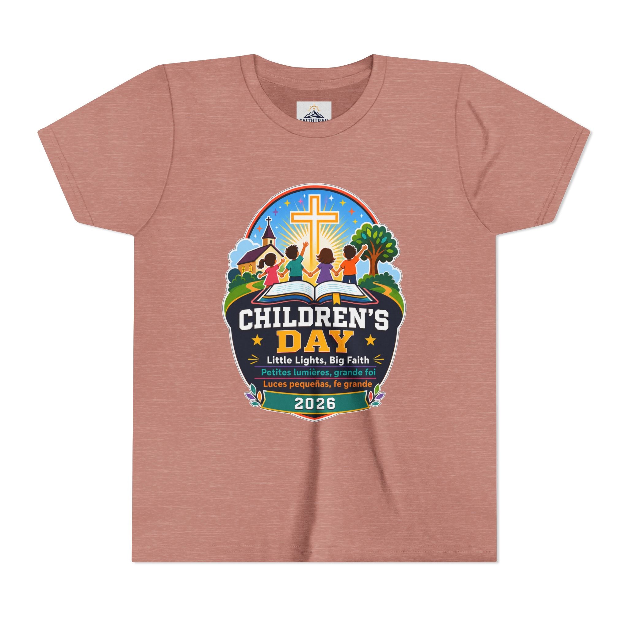 Children's Day Youth Tee – 'Little Lights, Big Faith' 2026 Church Kids T‑Shirt