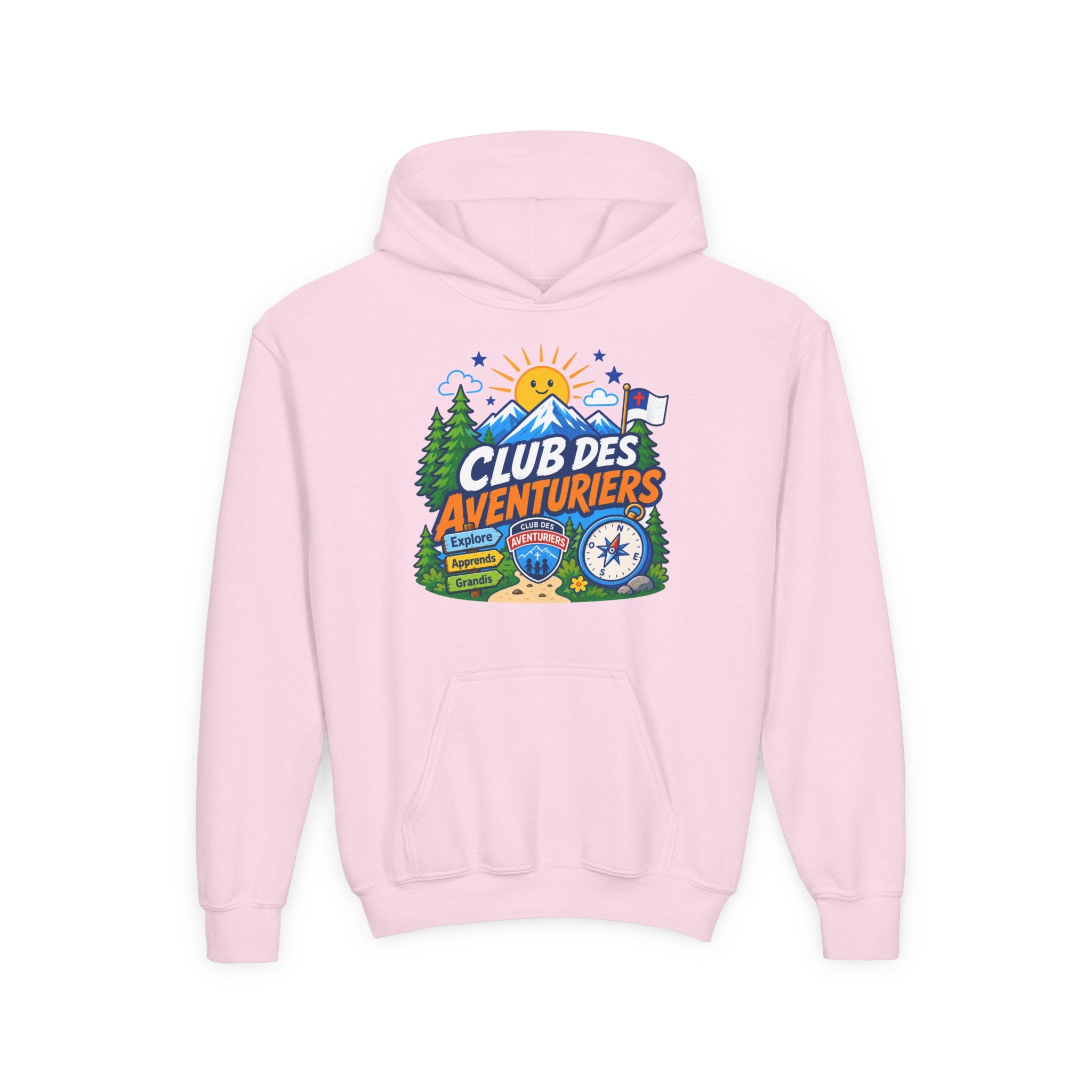 Club des Aventuriers Sweatshirt à Capuche (Enfants) | Design de Camping