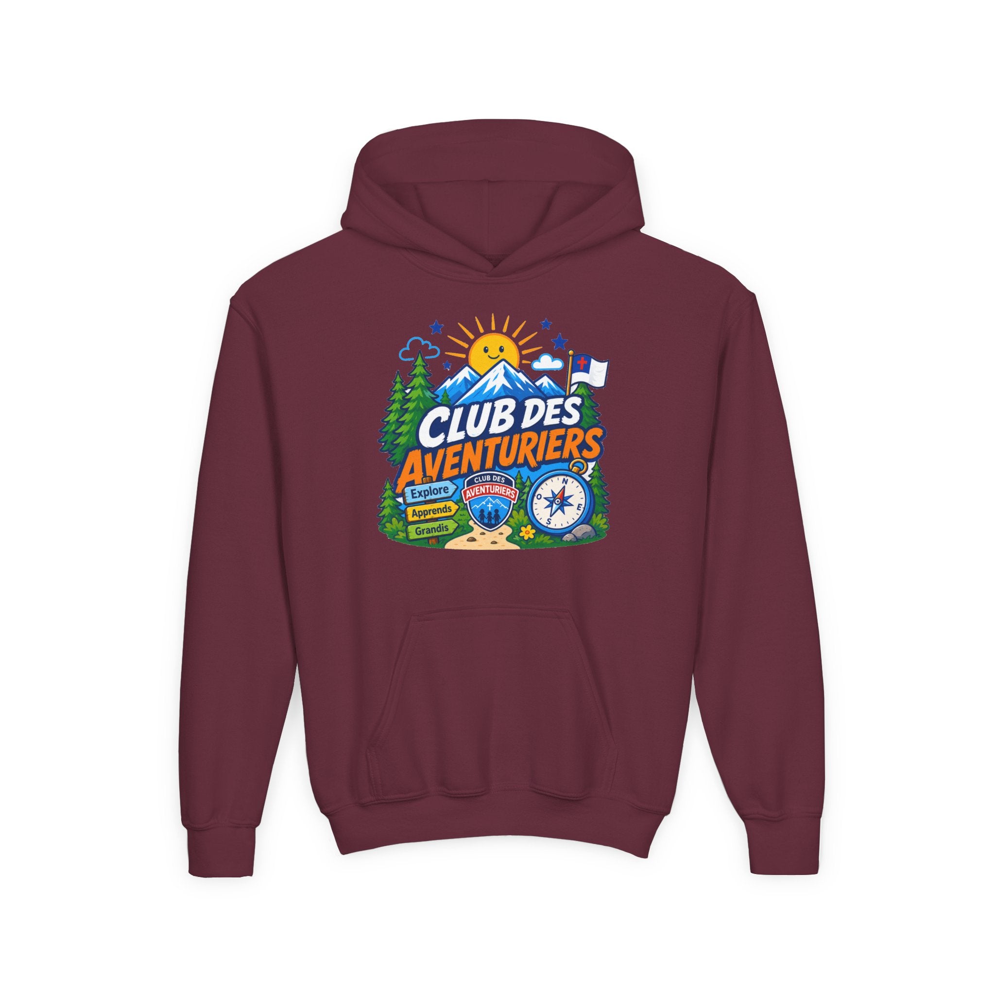 Club des Aventuriers Sweatshirt à Capuche (Enfants) | Design de Camping