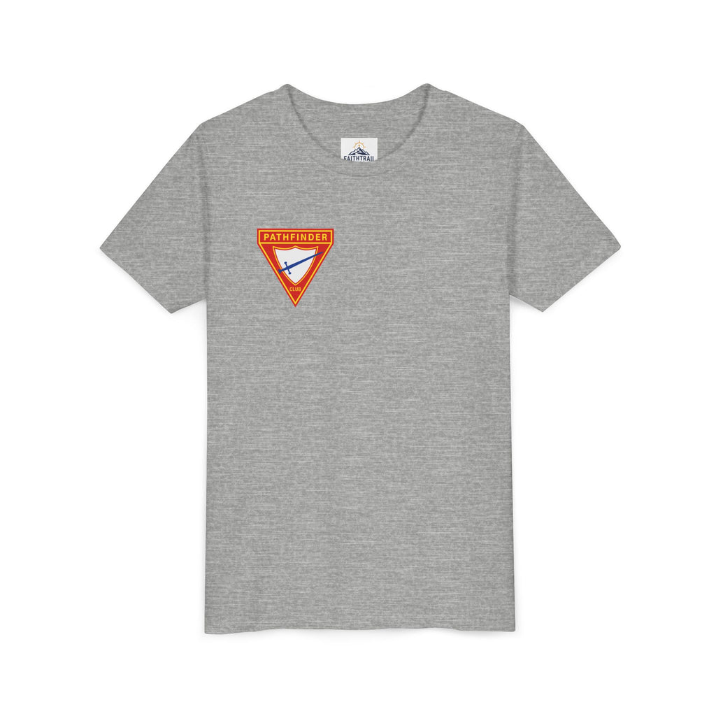 Pathfinder Club Youth Tee — Pathfinder Shield Emblem Short Sleeve Shirt