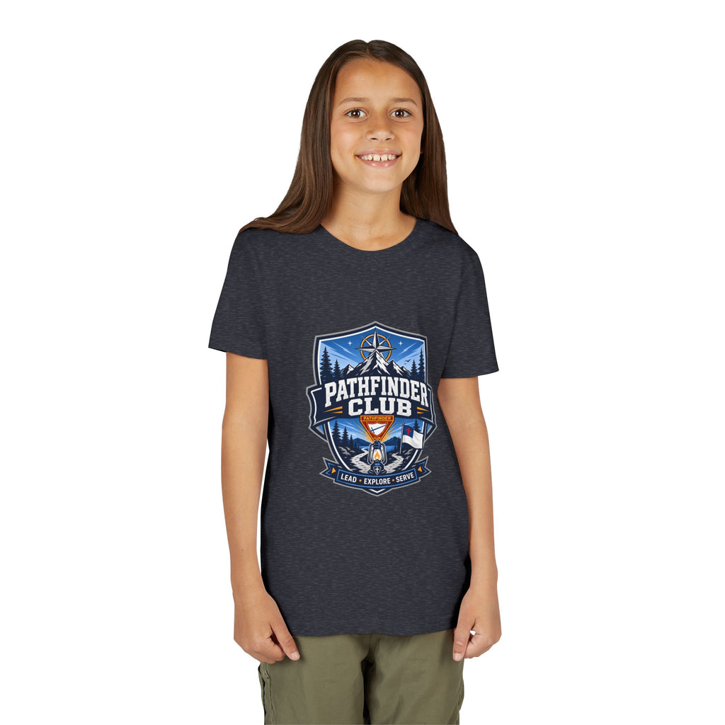 Conquistadores Camiseta para jóvenes | Camping Compass, Fogata, Pinos