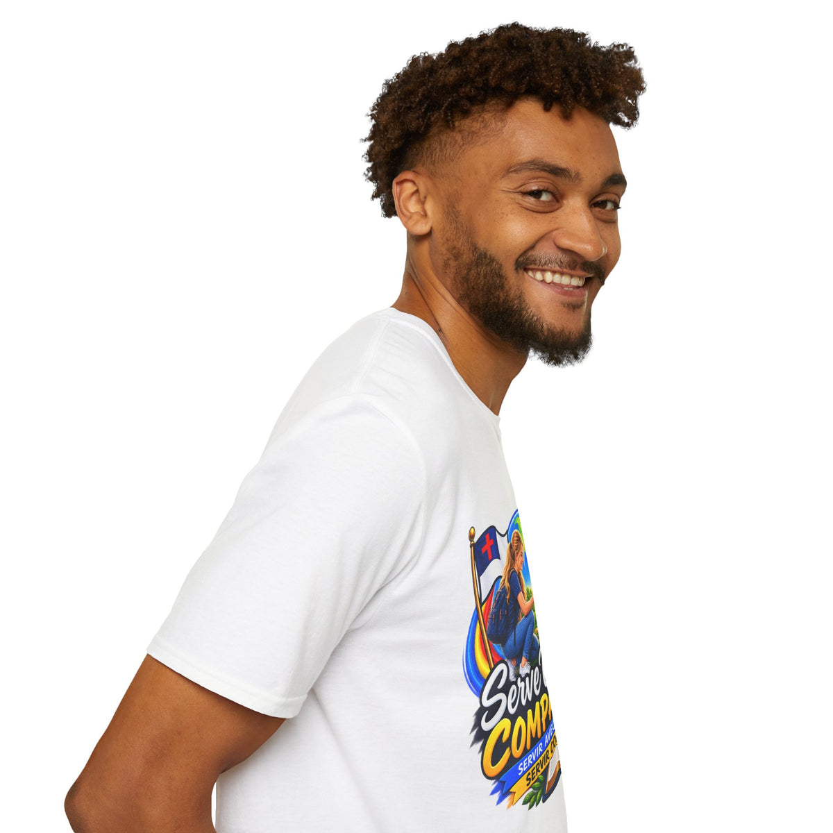 Serve With Compassion T-Shirt — Christian Volunteer Faith Tee