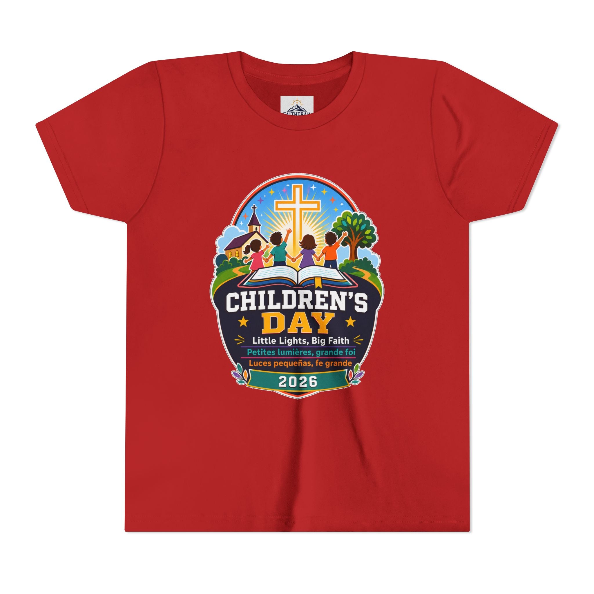 Children's Day Youth Tee – 'Little Lights, Big Faith' 2026 Church Kids T‑Shirt