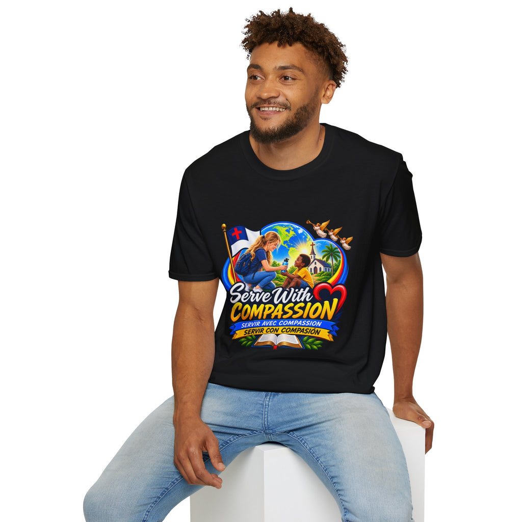 Serve With Compassion T-Shirt — Christian Volunteer Faith Tee