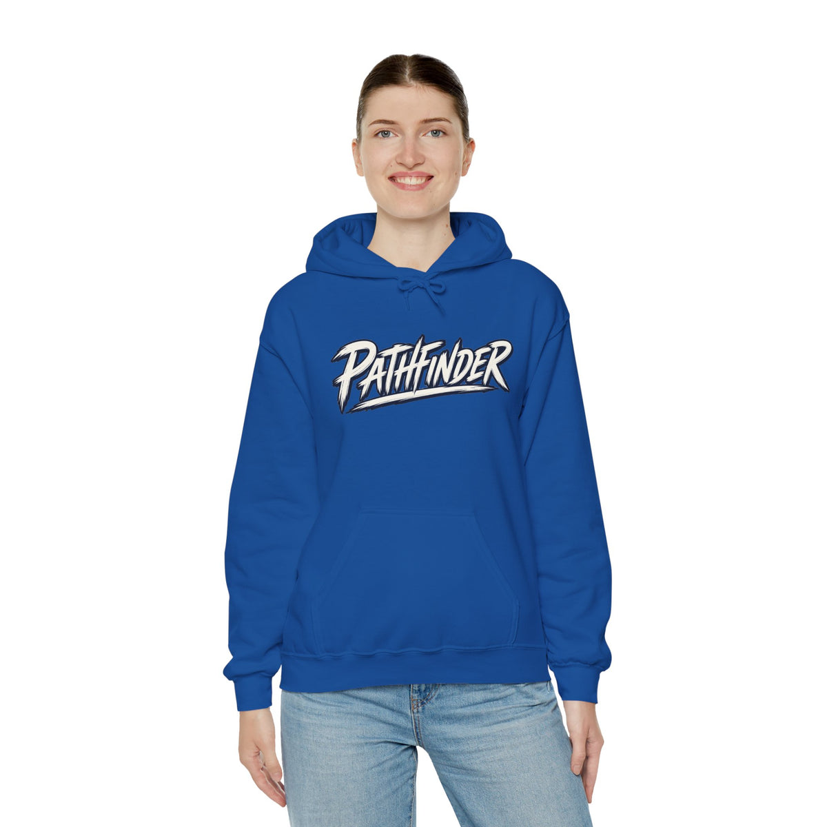 Pathfinder Graphic Hoodie — Retro Script Logo Pullover