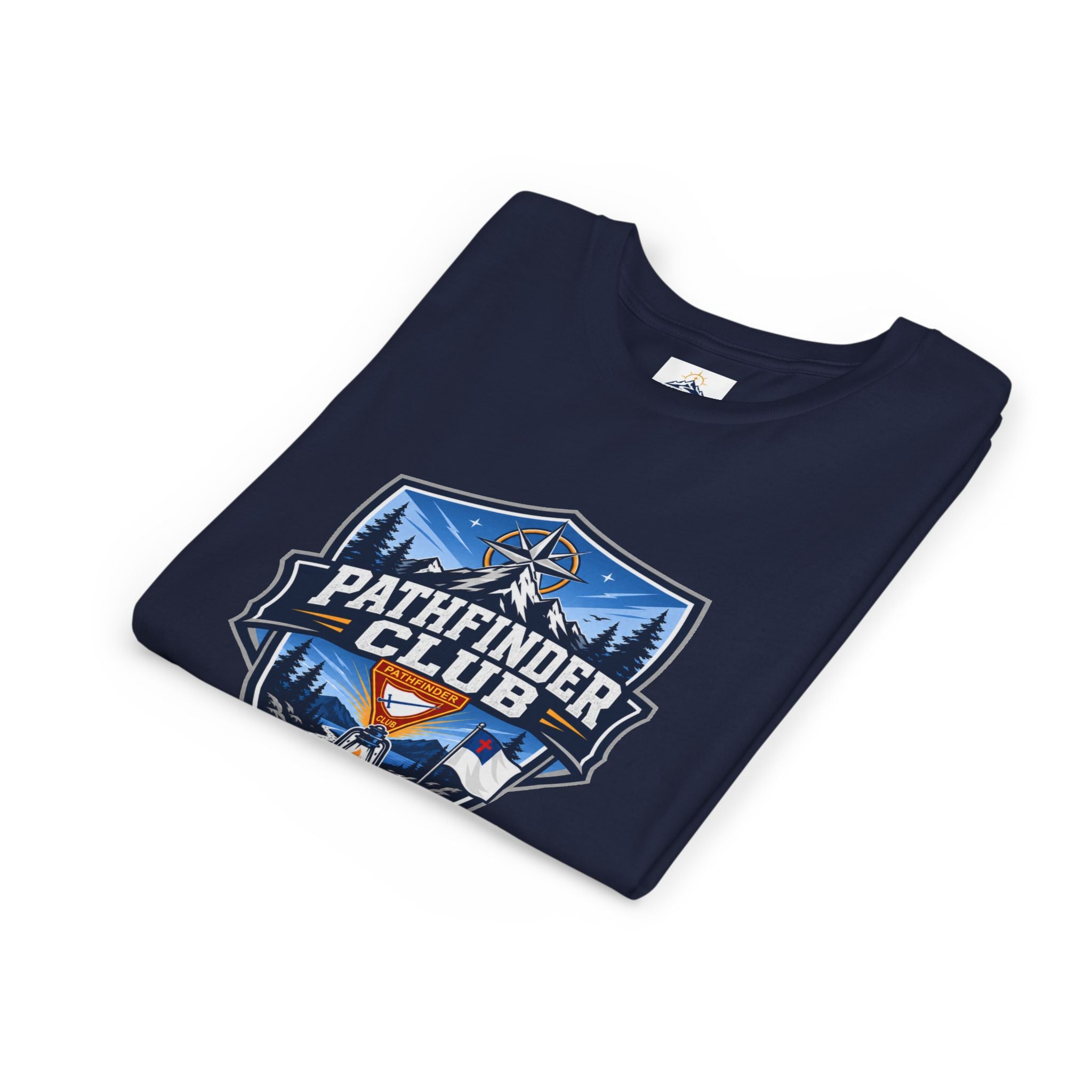 Conquistadores Camiseta para jóvenes | Camping Compass, Fogata, Pinos