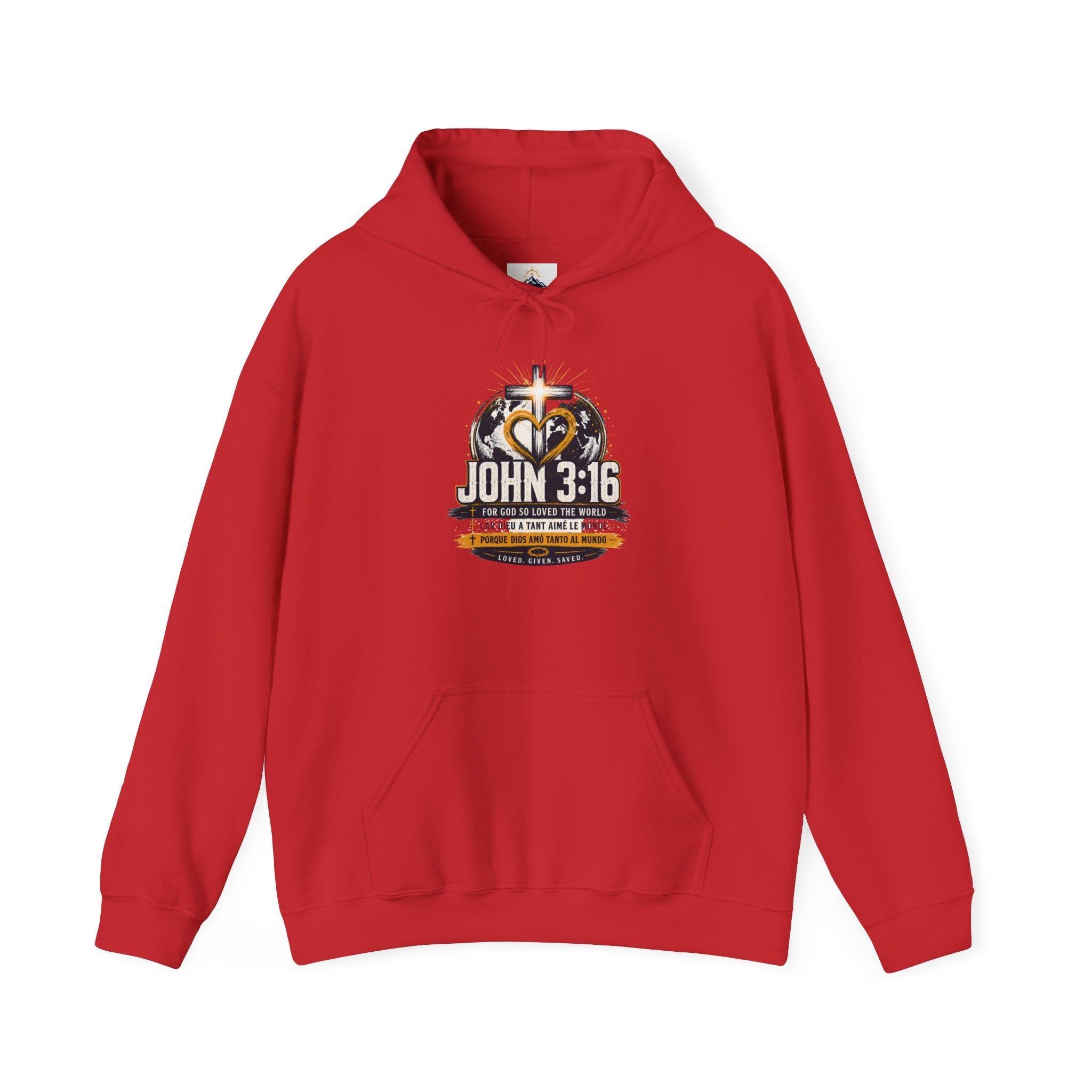 John 3:16 Christian Hoodie — Faith Cross Gospel Sweatshirt