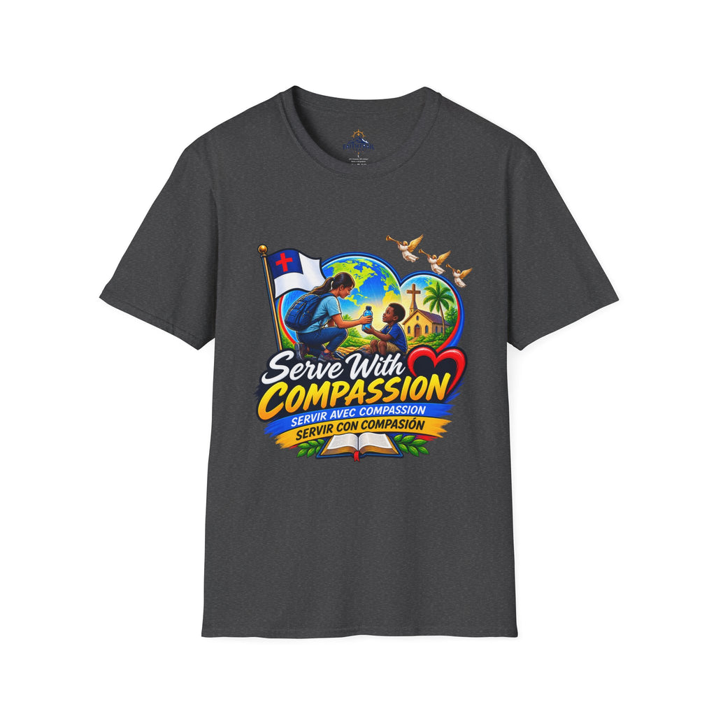 Serve With Compassion T-Shirt — Christian Faith-Based Volunteer Tee