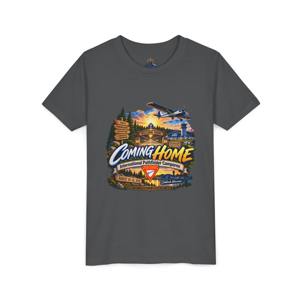International Pathfinder Camporee - Stand Strong - Osh Kosh T-Shirt/Youth Tee — "Coming Home"