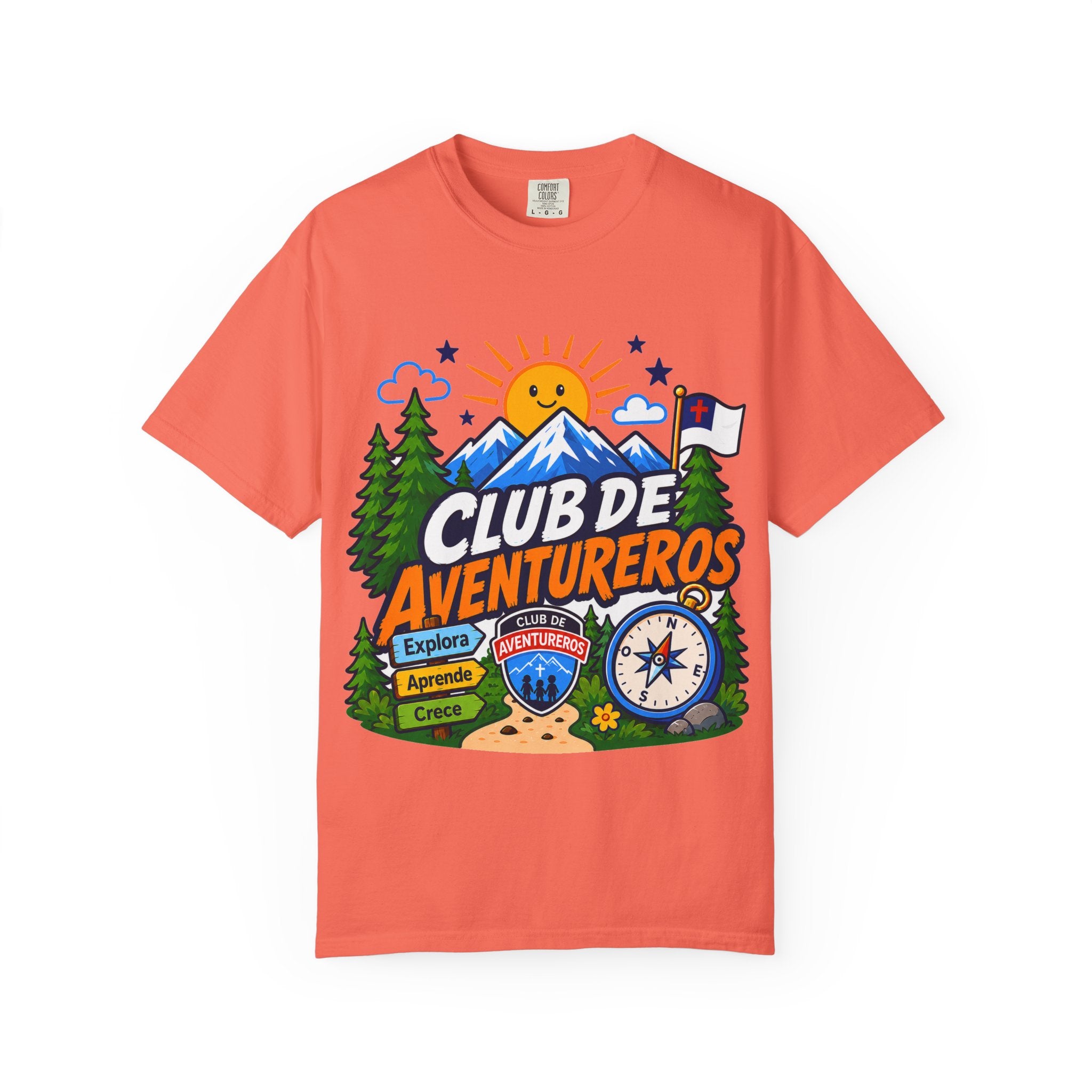 Club de Aventureros Camiseta (Adultos) | Camping, Brújula y Sol