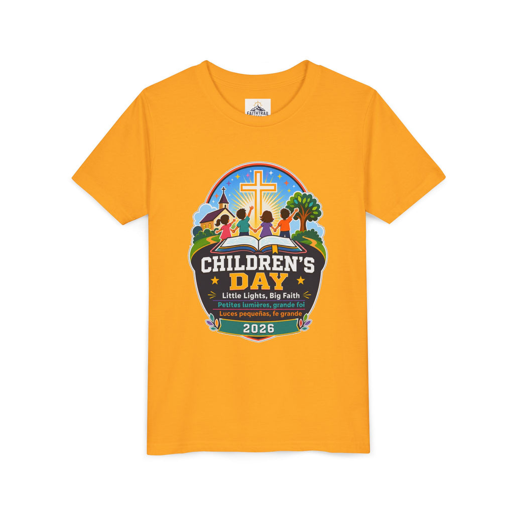 Children's Day Youth Tee – 'Little Lights, Big Faith' 2026 Church Kids T‑Shirt