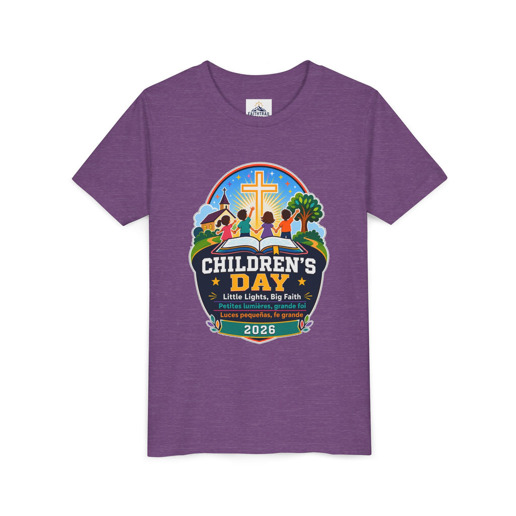 Children's Day Youth Tee – 'Little Lights, Big Faith' 2026 Church Kids T‑Shirt