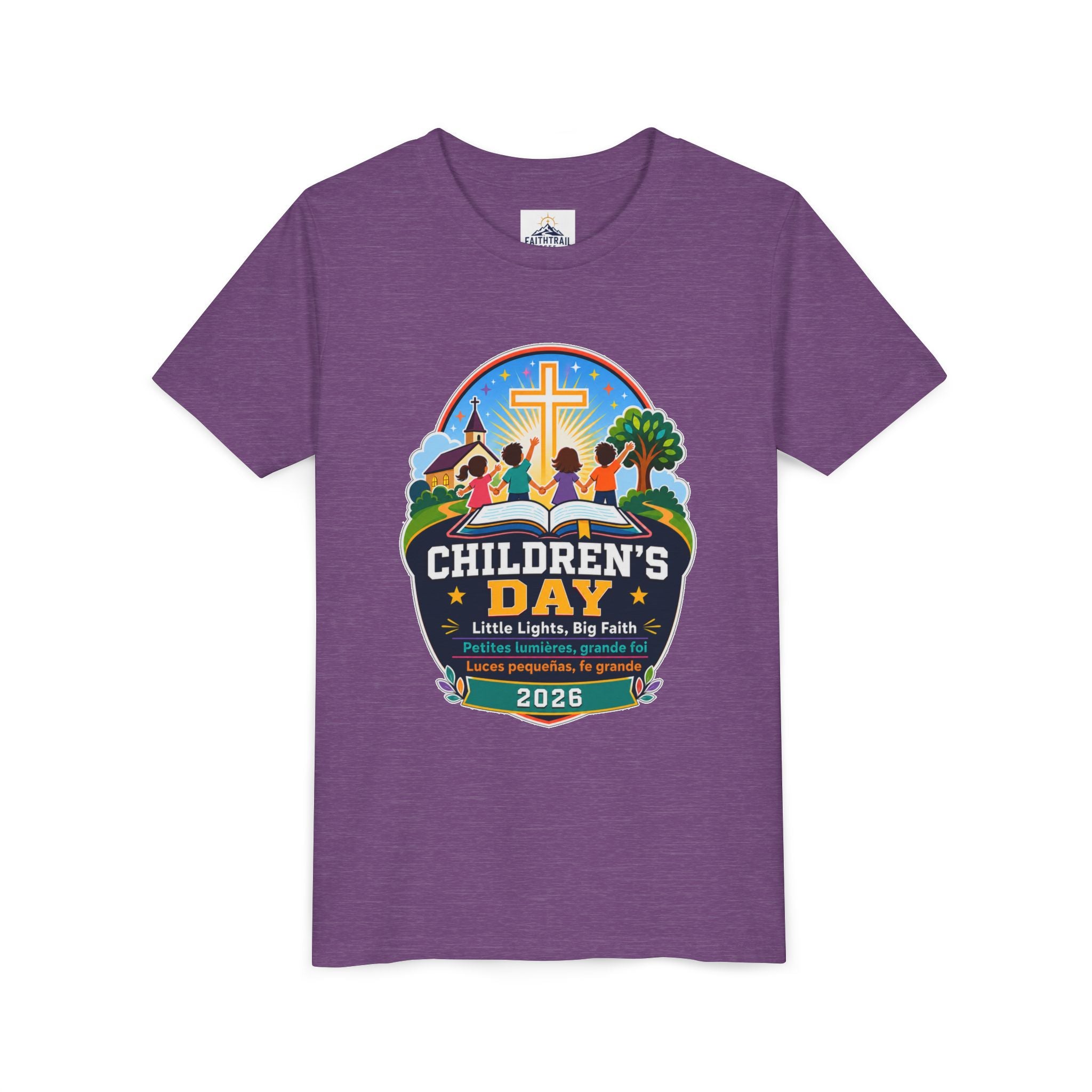 Children's Day Youth Tee – 'Little Lights, Big Faith' 2026 Church Kids T‑Shirt