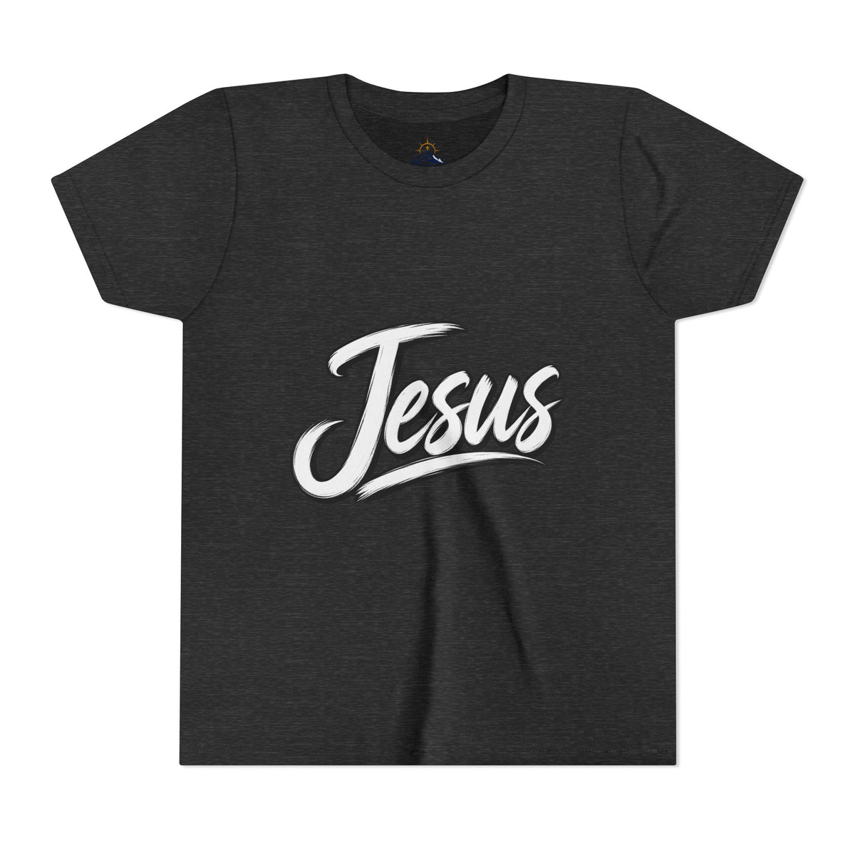 Youth Tee — 'Jesus' Script Graphic Christian Kids Shirt