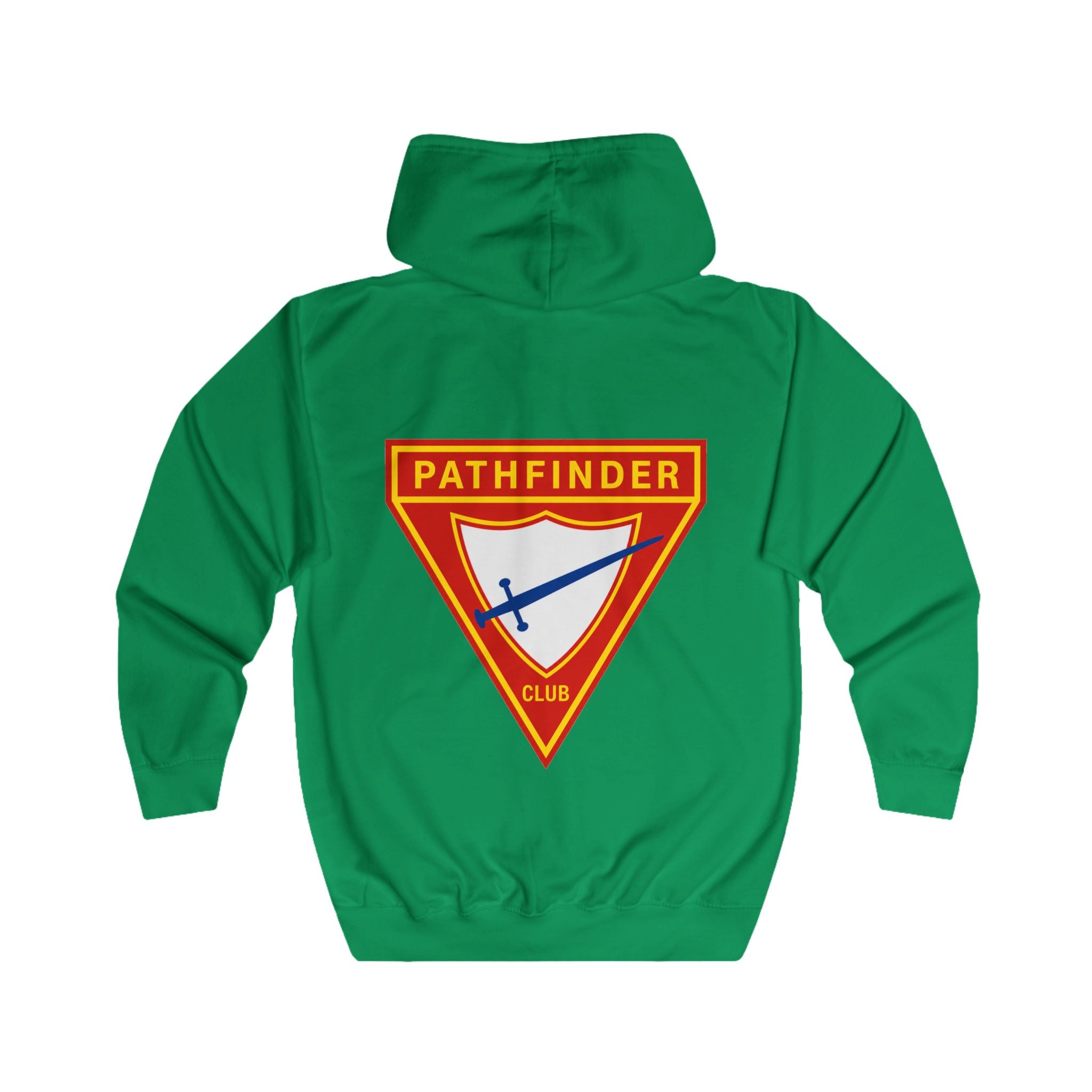 Pathfinder Club Zip Hoodie – Retro Shield Logo Hoodie