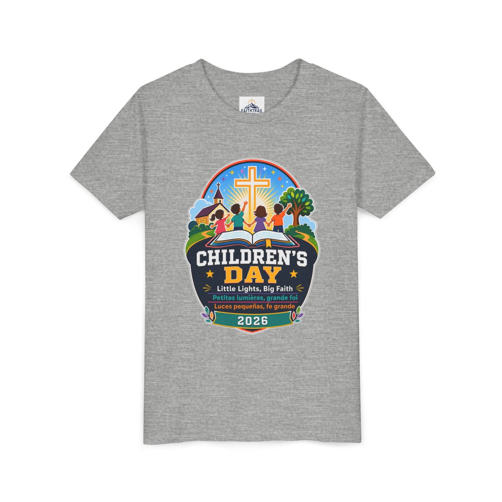 Children's Day Youth Tee – 'Little Lights, Big Faith' 2026 Church Kids T‑Shirt