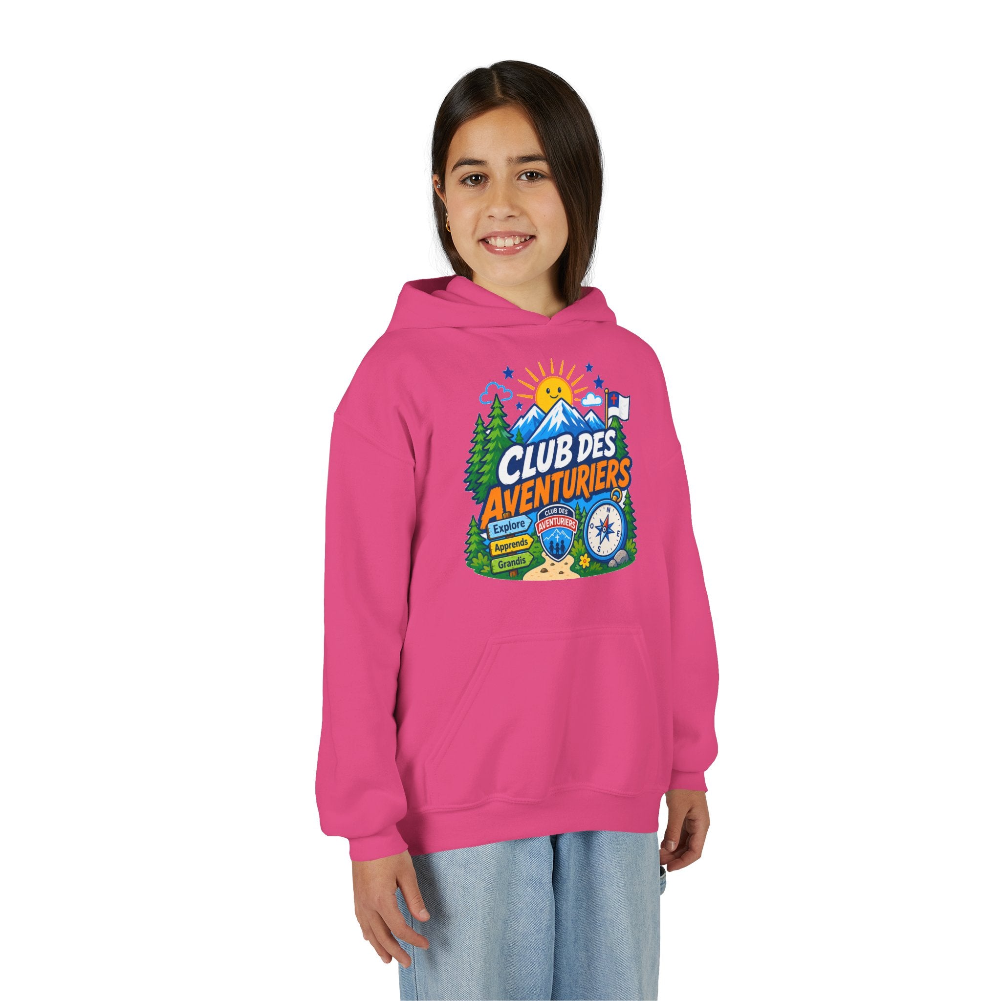 Club des Aventuriers Sweatshirt à Capuche (Enfants) | Design de Camping