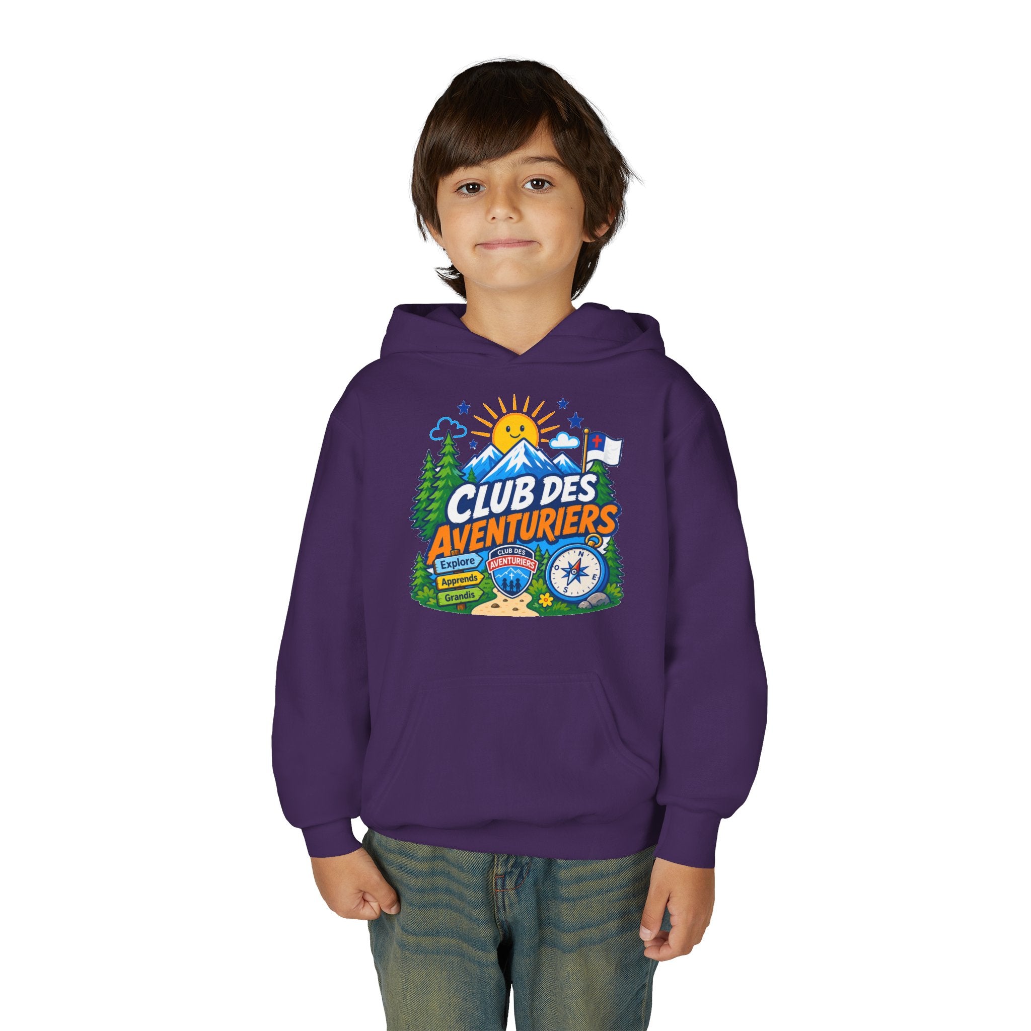 Club des Aventuriers Sweatshirt à Capuche (Enfants) | Design de Camping