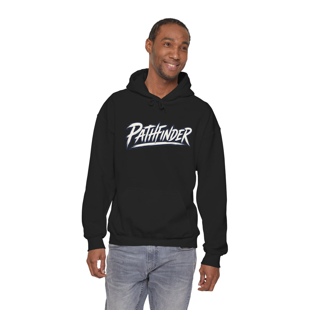 Pathfinder Graphic Hoodie — Retro Script Logo Pullover