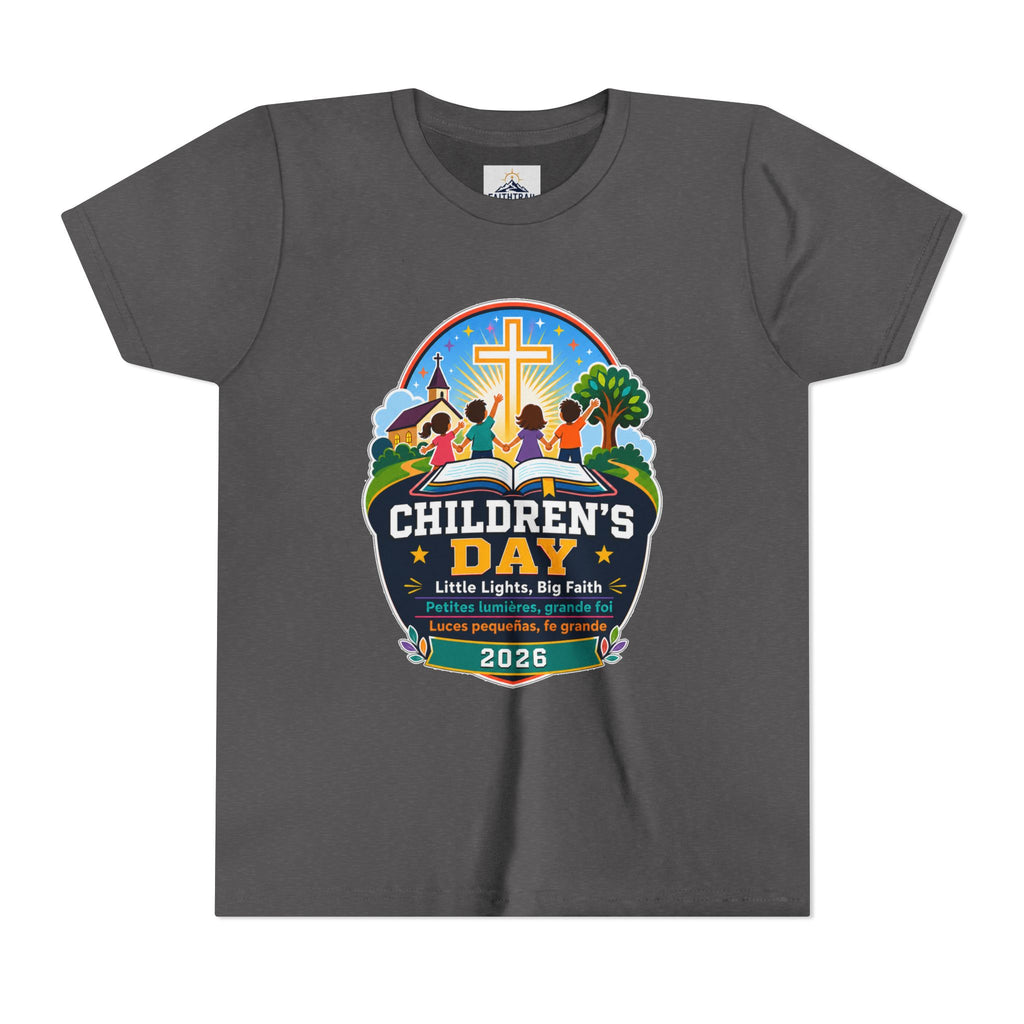 Children's Day Youth Tee – 'Little Lights, Big Faith' 2026 Church Kids T‑Shirt